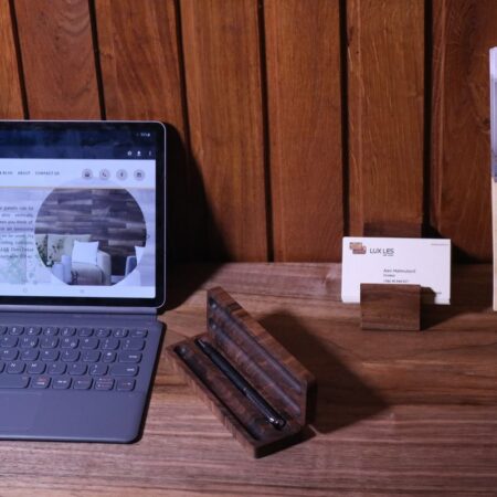 Wooden Business Desk Organizer