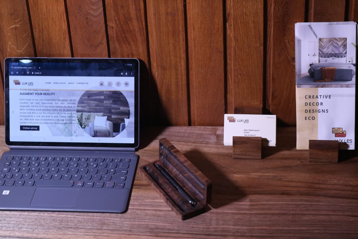 Wooden Business Desk Organizer