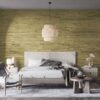 3D wooden wall split oak panels (10-20 mm) - bedroom interior