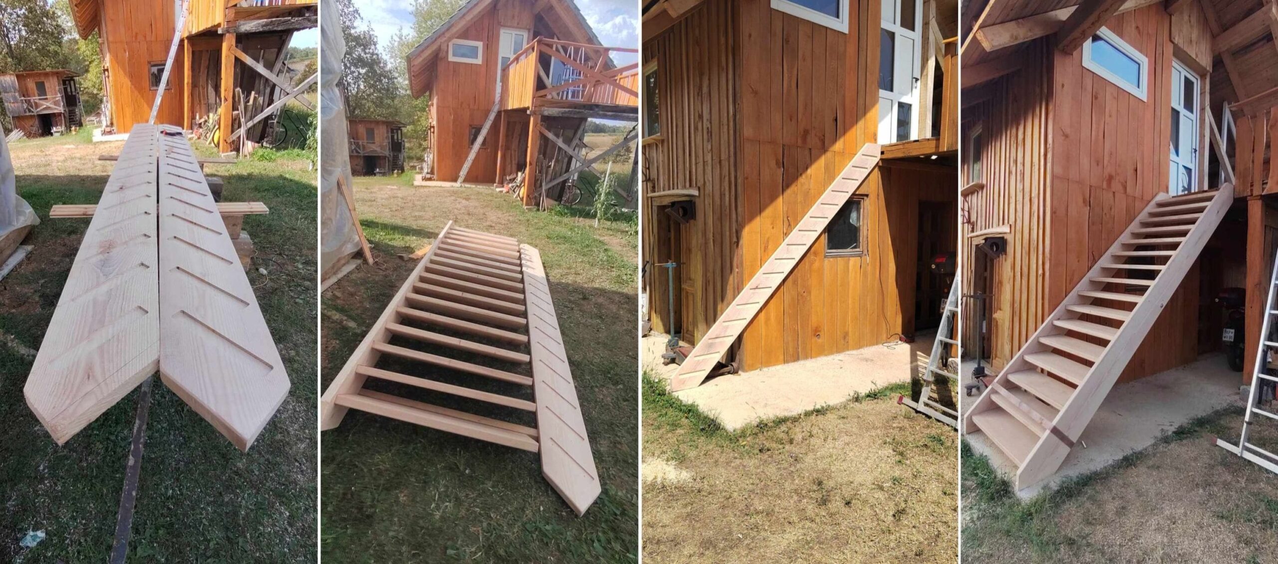 Custom wooden stairs